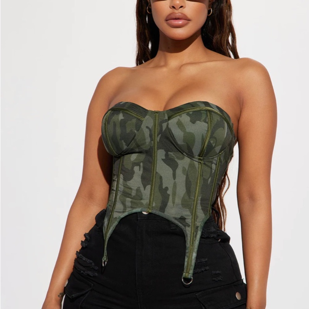 Camo corset top